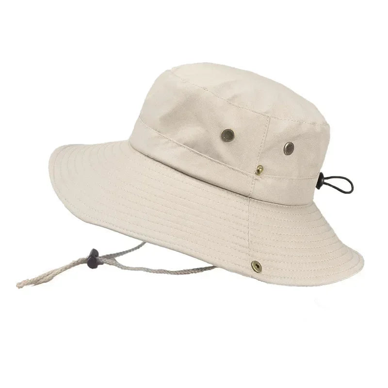Windproof Outdoor 2022 Summer Men's Bucket Hat Fishing Hiking Hats Men Anti UV Sun Cap Protection Panama Safari Hunting Sunhat