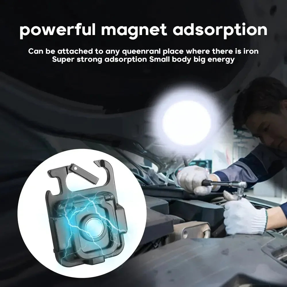 Mini LED Taschenlampe Schlüsselanhänger Multifunktionale Tragbare COB Camping Lampen USB Lade Arbeit Lichter Outdoor Angeln Wandern Lanterna 