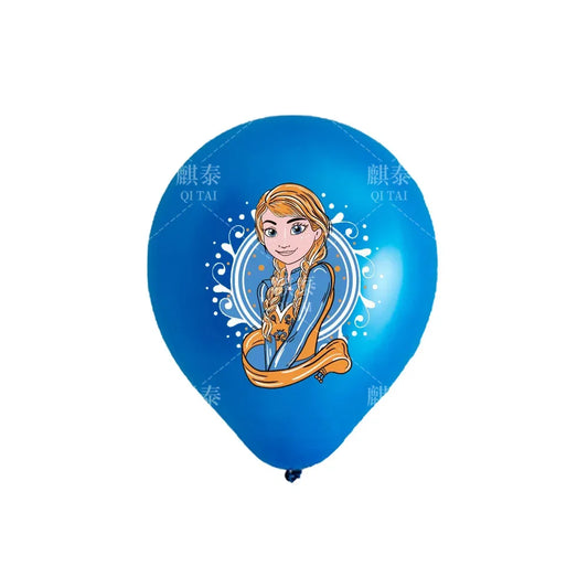10pcs Frozen Theme Snow Queen 12 Inch Latex Balloons Girls Birthday Party Decorations Toys For Kid Baby Shower Party Supplies