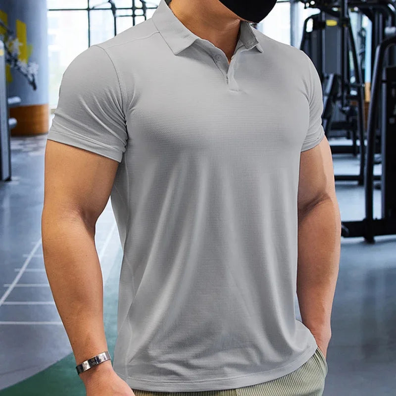 Men Dry Fit Compression Sweatshirt Man Short Sleeve Athletics Clothing Gym Fitness Sports Wear Tops Golf T-shirts  Sportswear mon