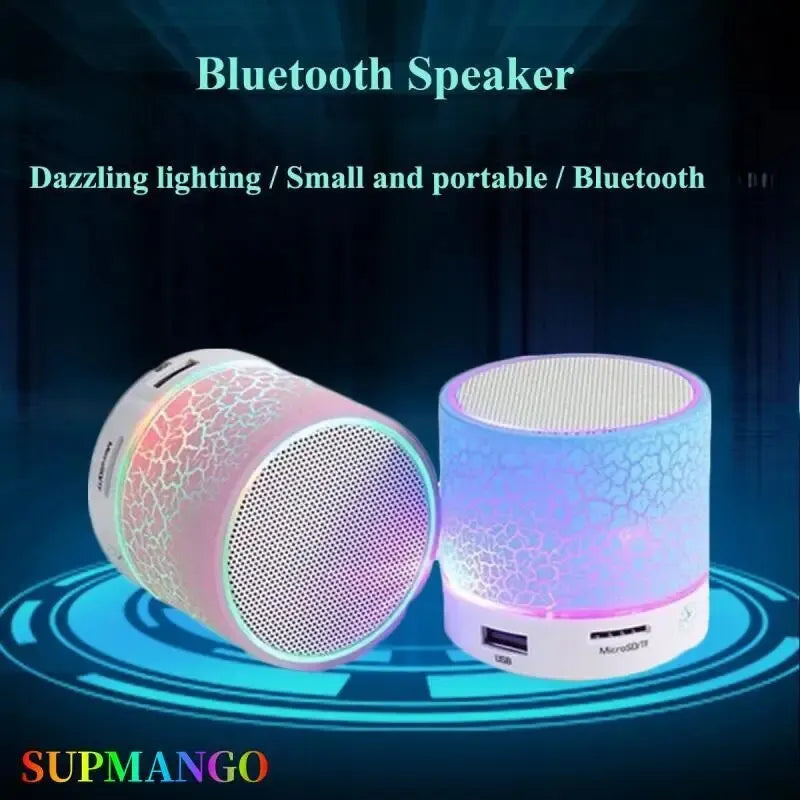 Neu Mini Tragbare Auto Audio A9 Dazzling Riss LED Drahtlose Bluetooth Subwoofer Lautsprecher 