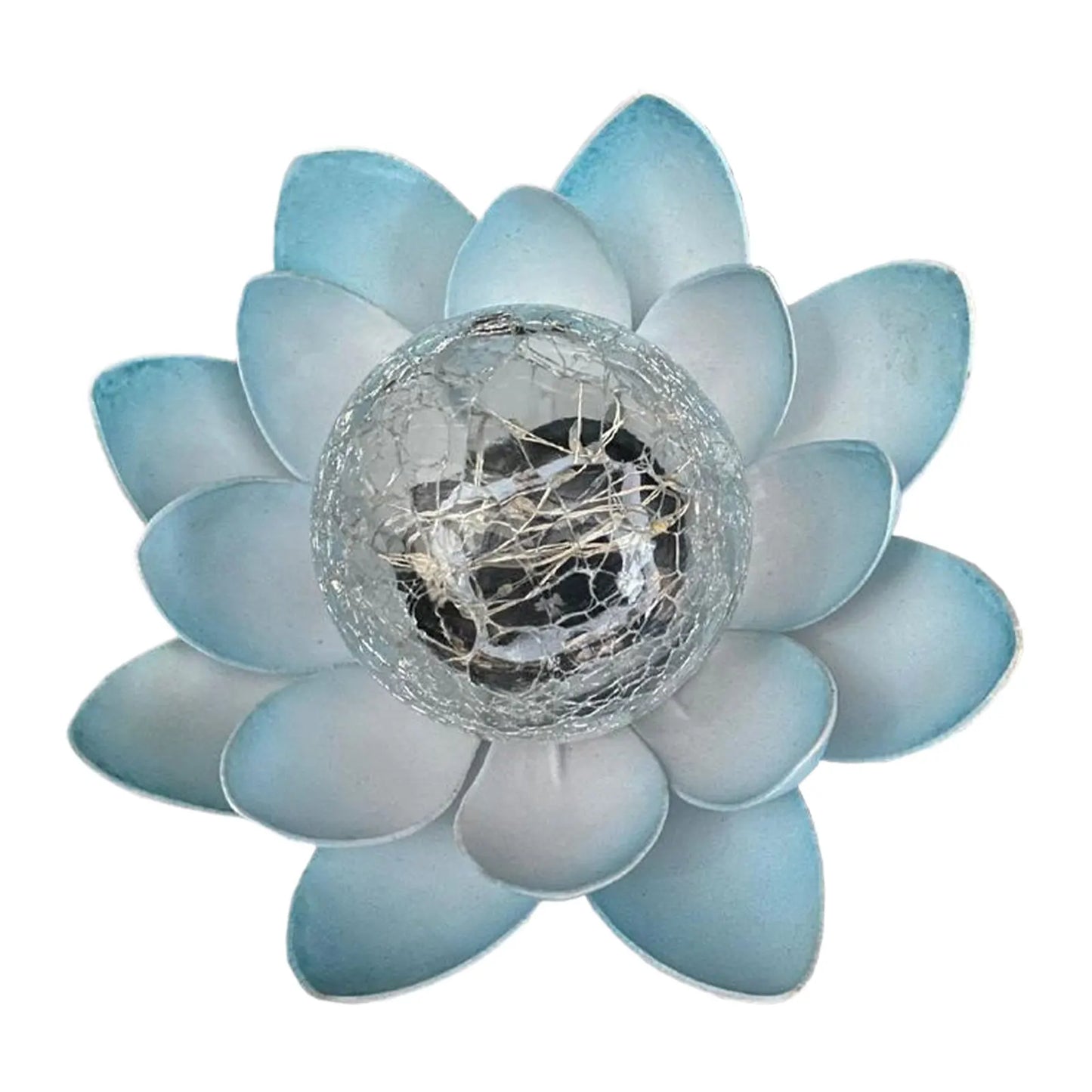 Lotus Shaped Garden Solar Lights Cracked Glass Ball Garden Lamp Halloween Christmas Outdoor Patio Lawn Garden Decoration !!!