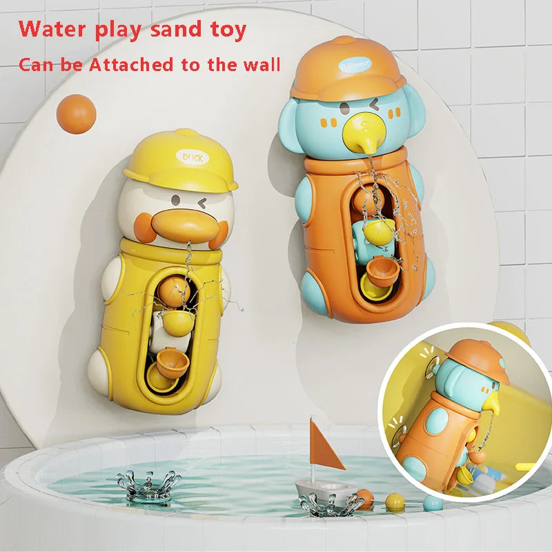 Sommer-Wasserspielzeug für Babyparty, süße Ente/Elefant, Wasserwagen-Spiele, Badezimmer-Geschenke für Kinder für Jungen und Mädchen über 6 M 