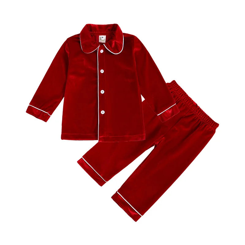 Children Christmas pjs Pajamas Sleepwear Baby Bathrobes Bath Kids Girl Boy Room Dressing Gown Clothing Housecoats Home Nightwear