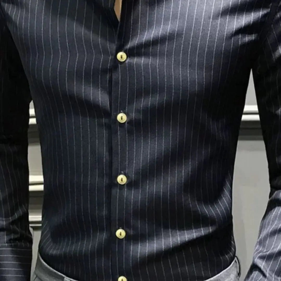 KPOP Fashion Style Harajuku Slim Fit Tops Loose Casual All Match Shirt Korean Style Korean Style Stripe Button Long Sleeve Blusa