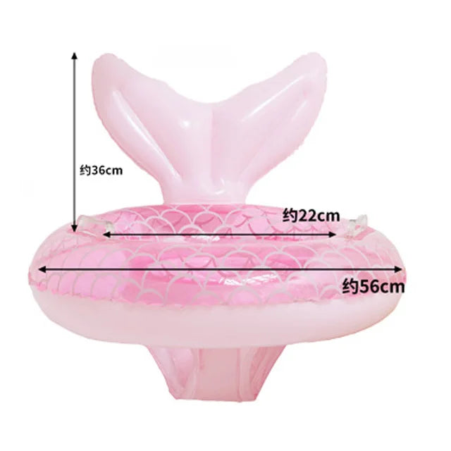Rooxin Flamingo Swimming Circle Baby Infant Float Pool Swimming Ring With Sunshade Floating Seat Summer Beach Pool Party Toys