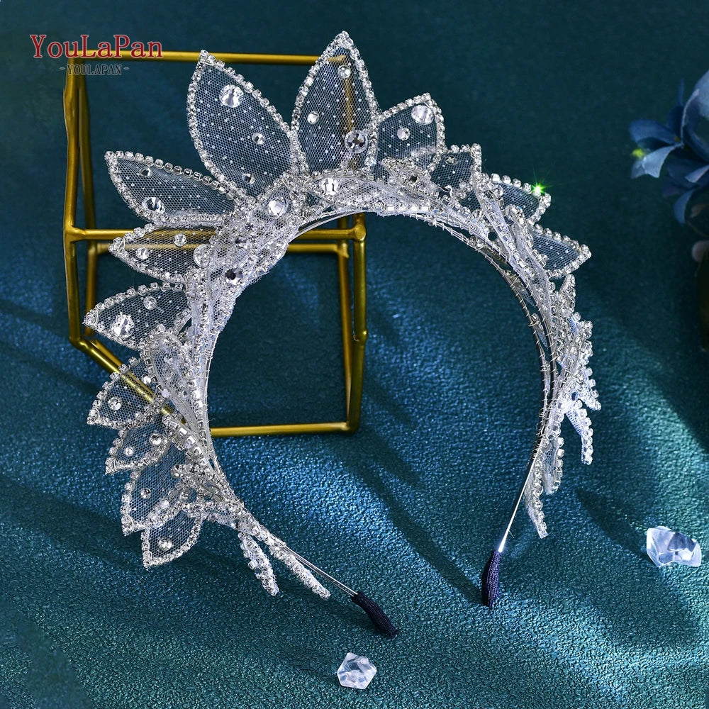 YouLaPan Luxury Rhinestone Crown Wedding Headband Bride Crown Tiaras Fashion Women Accessories Party Hair Ornaments HP698