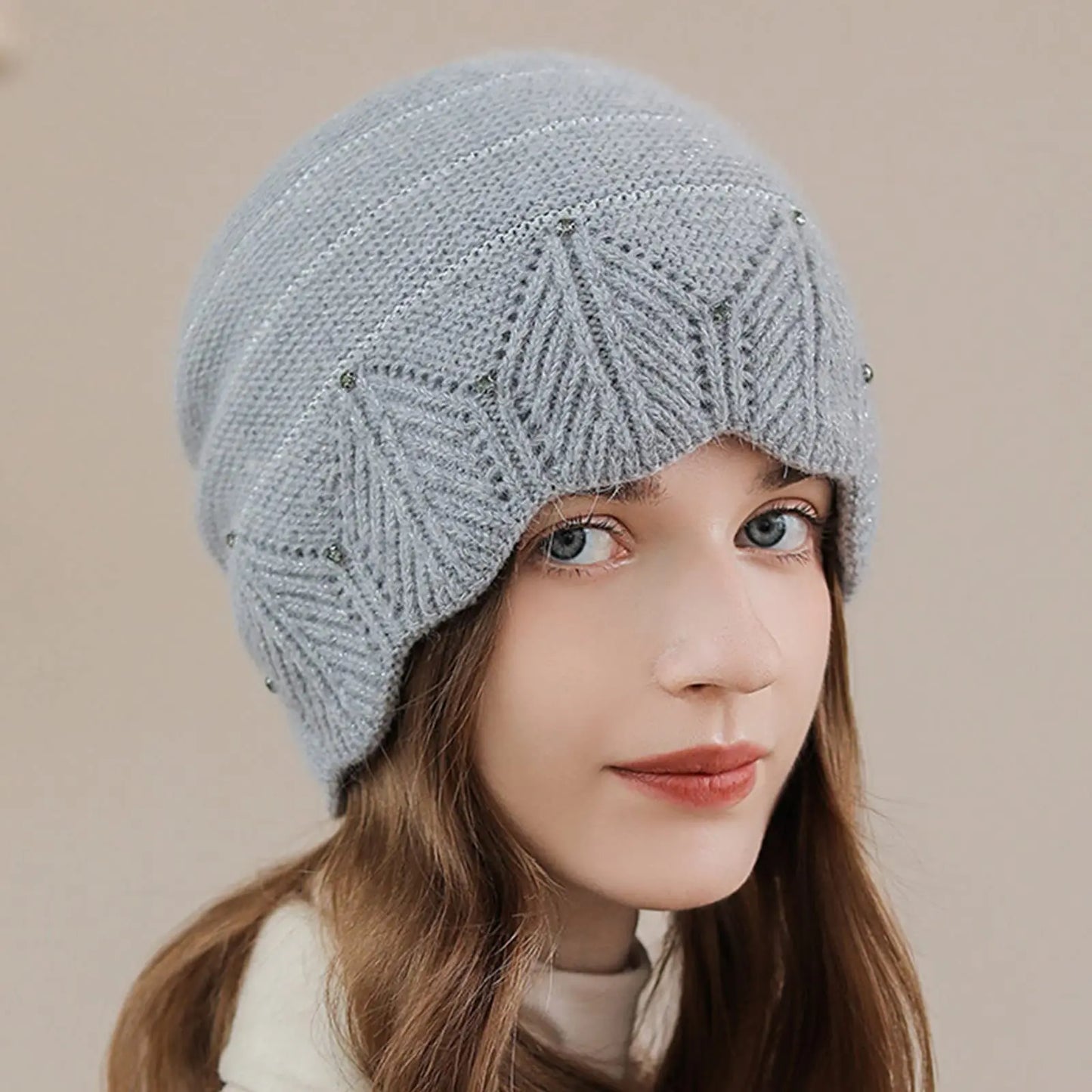 Women's Comfort Hat Knitted Hat Fluffy Hat Warm Thick Soft Elastic Knitted Autumn/Winter Windproof Outdoor Soft Hat