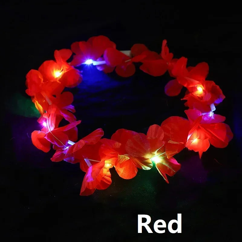 Luminous Headbands Party Led Headband Flower Crown with Led Lights Festival Party Decoration Glow-in-the-dark