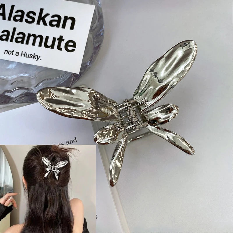 Classic Mini Geometric Love Hair Grab Barrettes Women Vintage Small Hair Claws Shark Clip Kid Headwear Korean Hair Accessories
