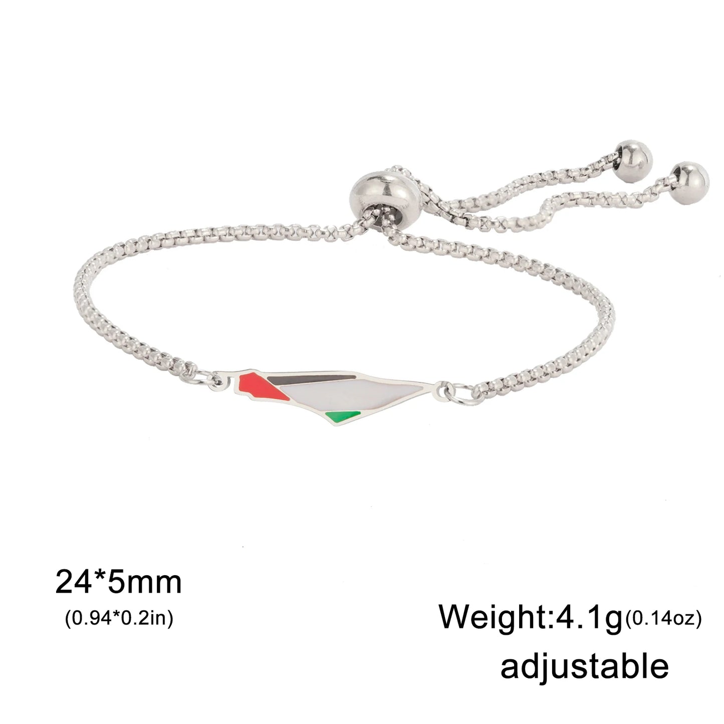 Palestine Flag Braided Rope Bracelets for Women Men Red Black White Green Natural Stone Beads Bracelet Jewelry Gift Wholesale