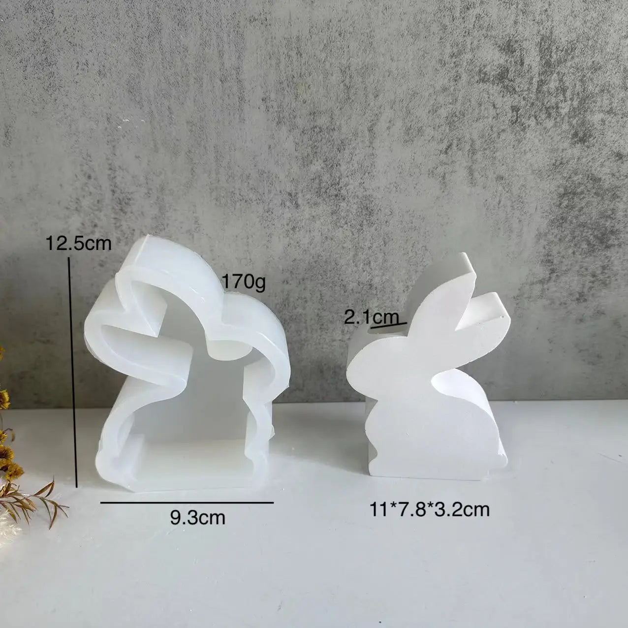 Easter Bunny Candle Holder Mold DIY Candlestick Cement Gypsum Silicone Mold Epoxy Resin Ornaments Mold Home Decoration Crafts