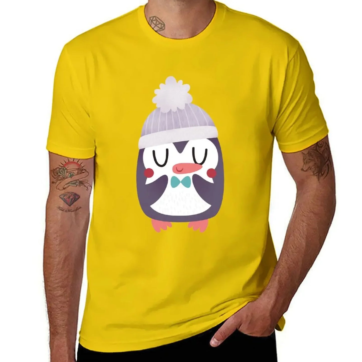 Cute Cozy Penguin T-Shirt cotton graphic tees Aesthetic clothing T-shirt mon