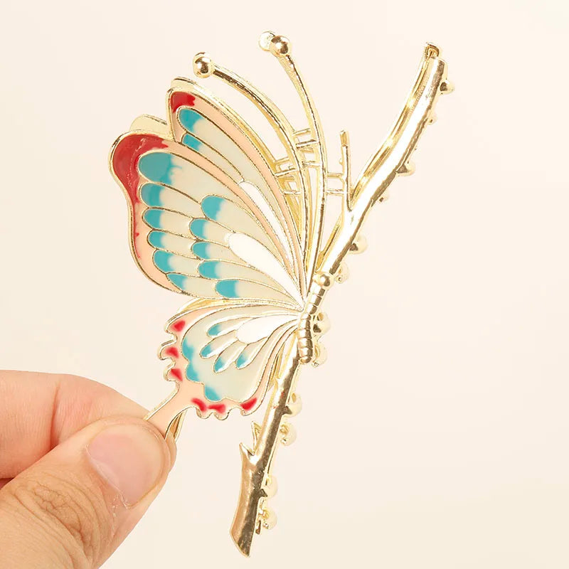 fresh Durian Metal Hair Clip Hair claws fruit oil drop flower Personality Fruit Funny Hair Claw Hairpin for Women Girls Headwear