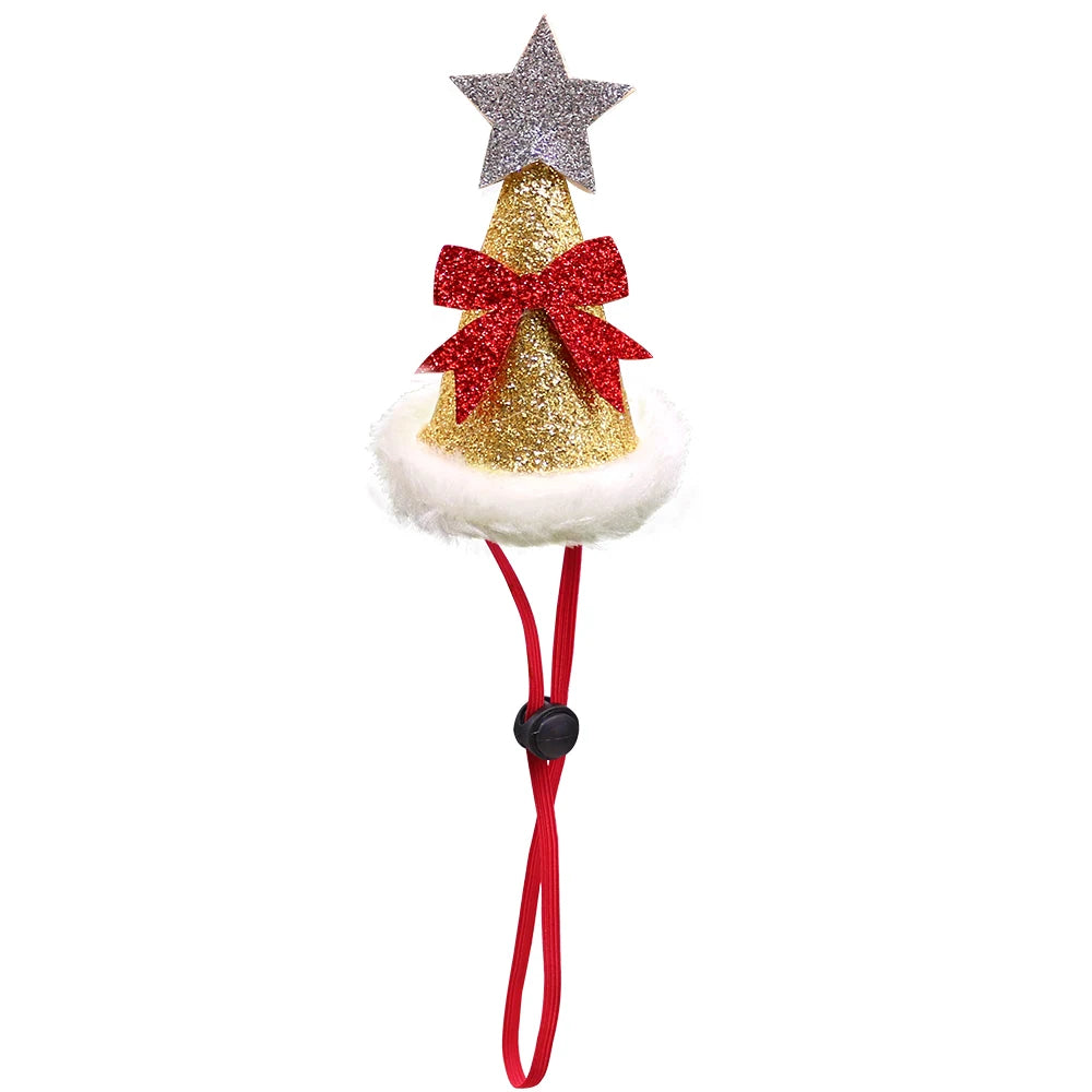 1PCS Cute Pet Dog Caps Christmas Cat Dog Costume Headwear Cap Hat Christmas Pets Dog Grooming Accessories Bulk Decoration