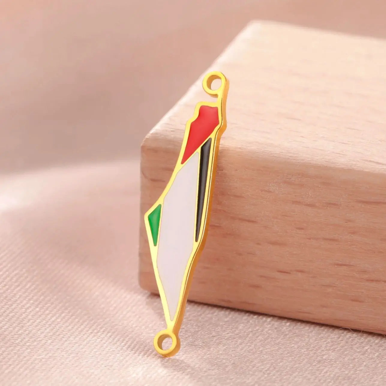 LIKGREAT Dropshipping 1pcs Palestine Map Pendant Necklace Bracelet Earrings Jewelry Making DIY Stainless Steel Accessories Charm