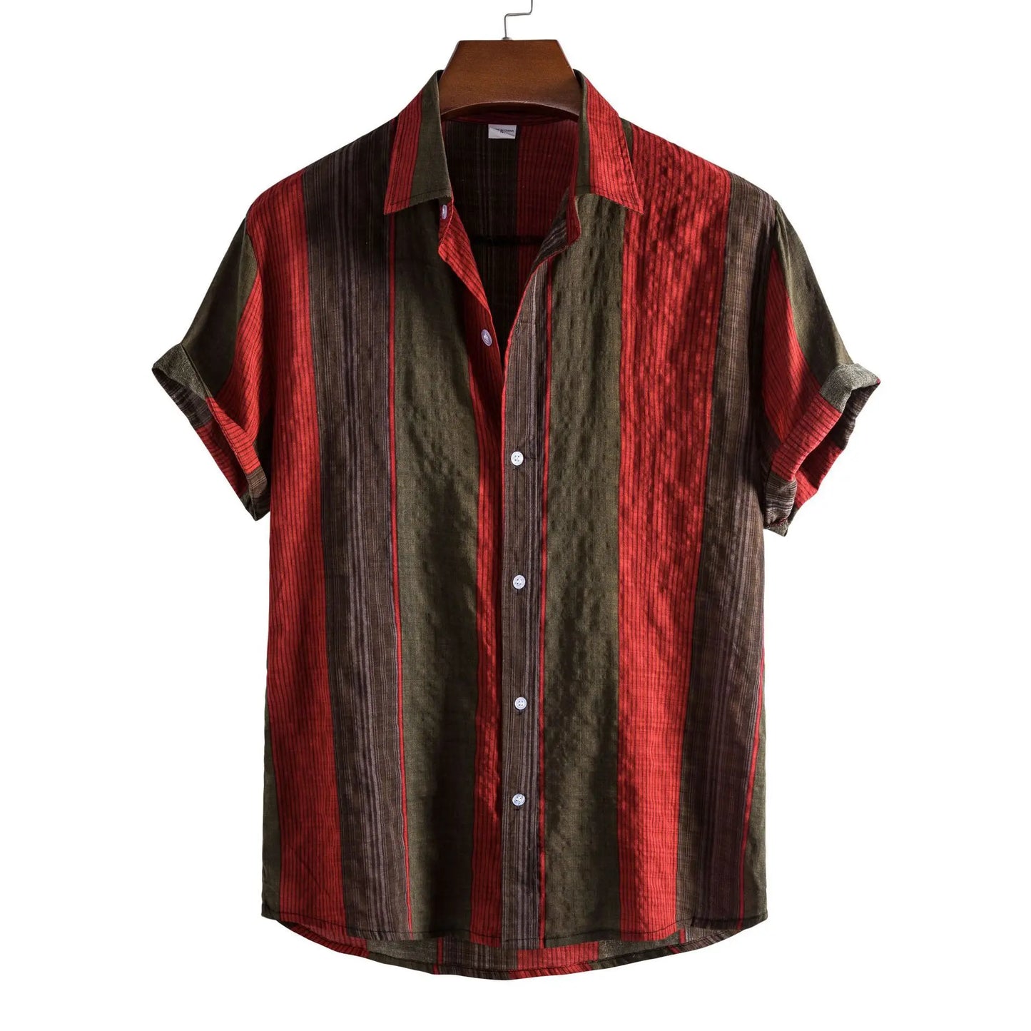 Hawaiian Oversize Shirts Cotton Men's Designer Luxury T-shirt Tiki T-shirts Man Short Sleeve Fashion Clothing Blouses Social