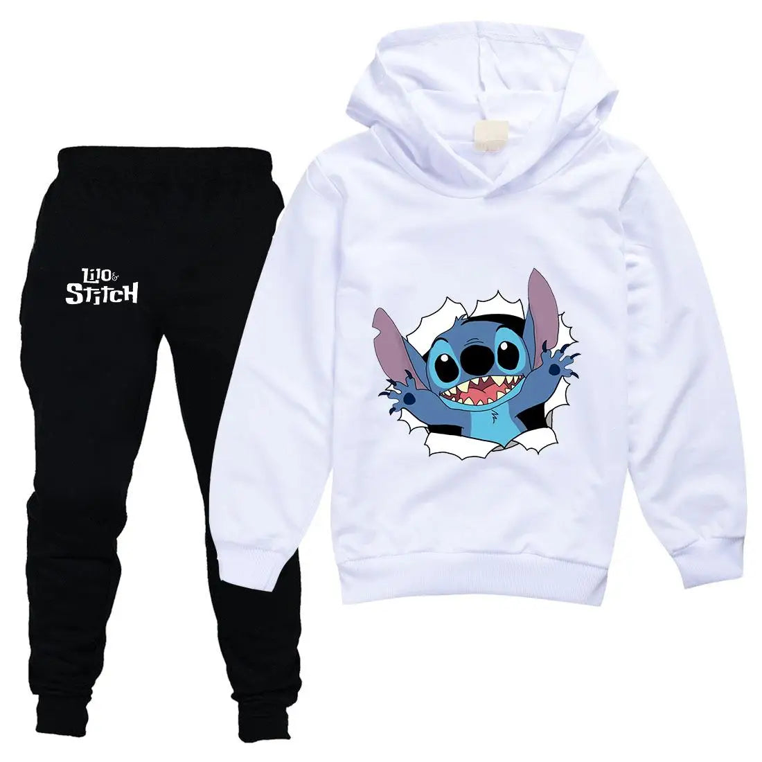 Disney Lilo Stitch Kids Clothing Sets Suit Boys Girls Tracksuits Kids Brand Sport Suits Stich Hoodies Teen Tops Pants 2Pcs Set