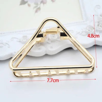 Fashion large Simple Wild Geometric Hair Claw For Women Girls Clamps Hair Crab Metal Women Hair Clip Claw Accessories Headwear