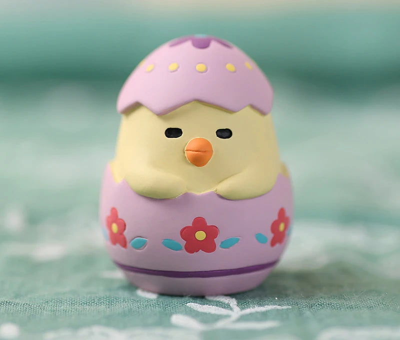 Easter Garden Party Colored Egg Rabbit Garden Ding Cat Sleeps in Spring Travel Doll Resin Home Decoration Festival Gift Crafts