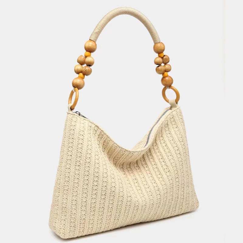 Fashion Striped Straw Large Tote Bag Casual Paper Woven Women Handbag Handamde Summer Beach Shoulder Bags Big Bali Shopper Purse