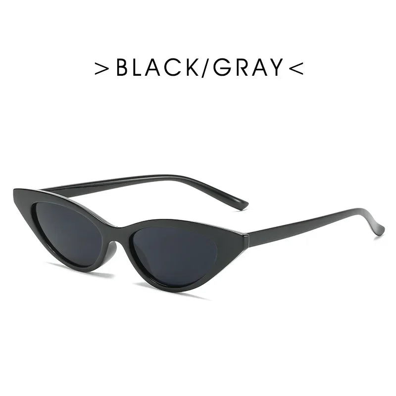 Cat-eye Small Frame Sunglasses Female Jelly-colored INS Fashion Glasses Wear and Put on Street Photography Sunglasses
