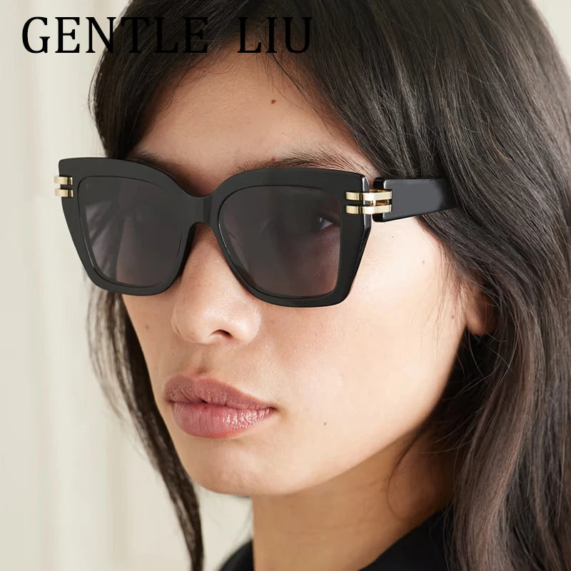 Punk Oversized Frame Square Sunglasses Women 2025 Luxury Brand Design Outdoors Travel Sun Glasses For Ladies Retro Eyewear UV400