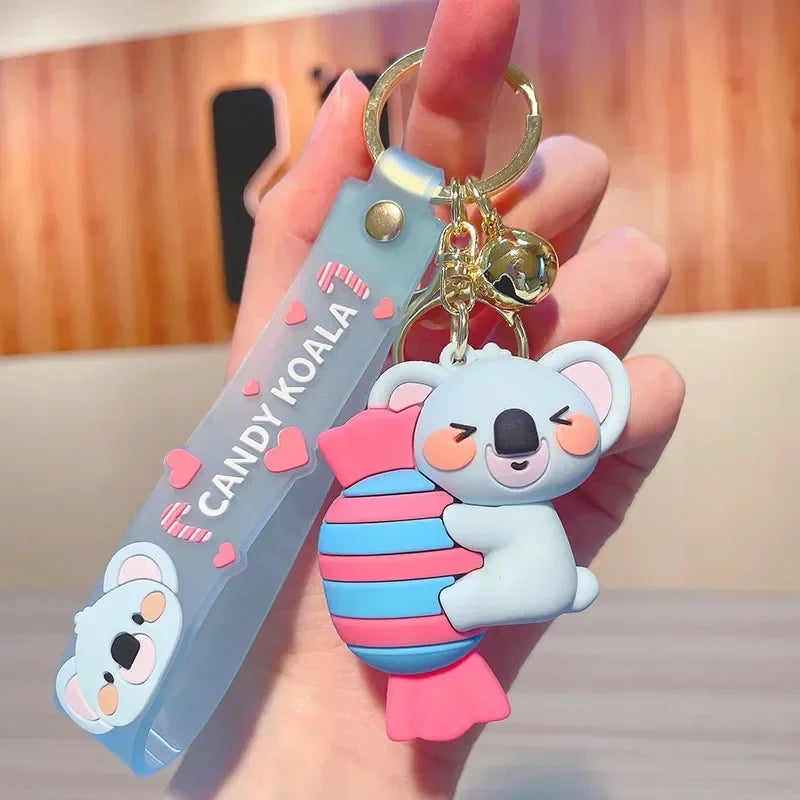 Cute Cartoon Dessert Koala Keychain Doll Bag Pendant Wholesale Gifts for Kids Friends Accessories Key Holder Tag