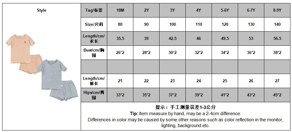 Summer KS Children's Clothing  Girls Cherry T Shirts + Shorts 2 Pcs Set Kids Cotton Slip Dress Toddler Girls Clothes 1-9Yrs