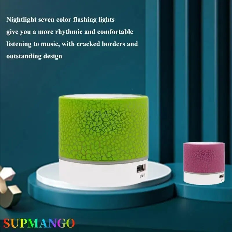 Neu Mini Tragbare Auto Audio A9 Dazzling Riss LED Drahtlose Bluetooth Subwoofer Lautsprecher 