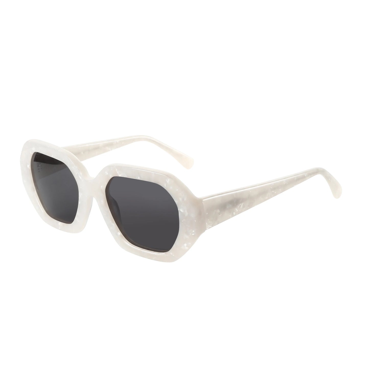 ZENOTTIC Fashion Trend Women's Thick Frame Polarized Sunglasses Hexagonal Acetate Sunglasses Outdoor Travel Shopping Essentials