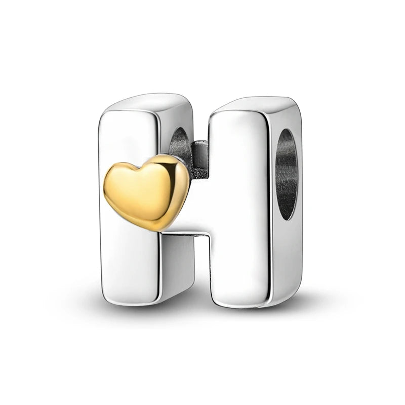 Fit Pandora 925 Original Bracelets Love 26 English Letters Series Silvering Charms Beads For DIY Birthday Jewelry Making