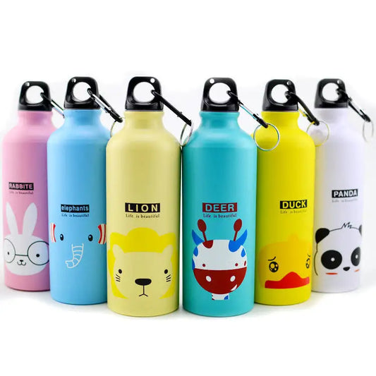 YIDING wholesale 500ml custom animal pattern aluminium water bottle portable bottle for kids school drinking water