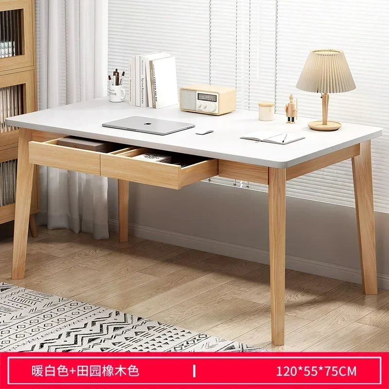 Wood Home Office Computer Desk Corner Desk with 3 Drawers and 2 Shelves,Large L-Shaped Study Writing Table Storage Cabinet