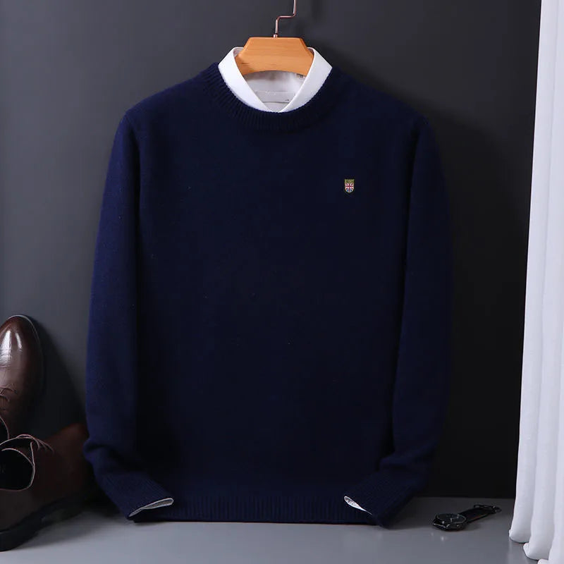 Oversize Cashmere Men Sweater O-Neck Knitted Jumpers Long Sleeve Male Pullover Soft Warm Woolen Korean luxury clothing