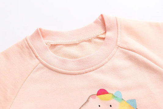 Little maven 2024 Baby Mädchen Kleidung Giraffe Sweatshirt Schöne Baumwolle Komfort Casual Kleidung für Kinder Kleinkind 2 zu 7 jahr 