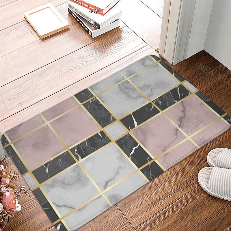 House entrance carpet home doormat entrance room bath mat marbling foot mat bathroom non-slip mat kitchen water absorption mat