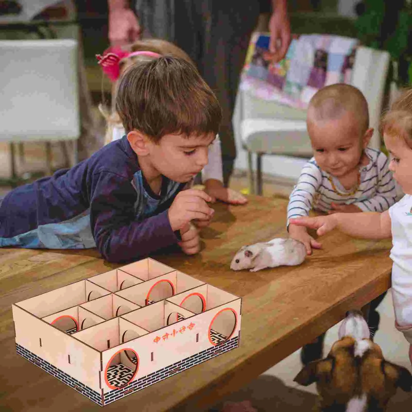 Hamster Spielzeug Mäuse Labyrinth Tunnel Holz Kleine Tier für Sport Spielzeug Haustier Holz Bett Auskleidungen