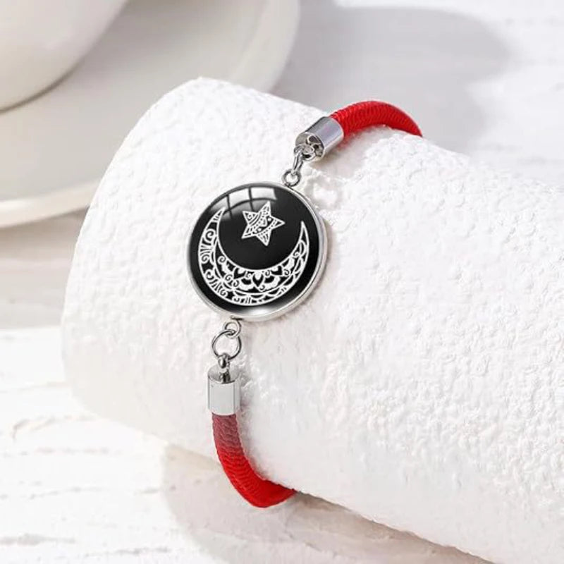 2025 Valentine Day Bracelet 2Pcs/Set Sun Moon Couple Braslet Unfading Adjustable Good Luck Red Thread Braclet For Lovers Joias