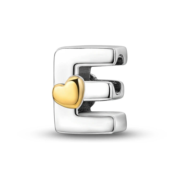 Fit Pandora 925 Original Bracelets Love 26 English Letters Series Silvering Charms Beads For DIY Birthday Jewelry Making