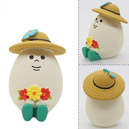 Easter Garden Party Colored Egg Rabbit Garden Ding Cat Sleeps in Spring Travel Doll Resin Home Decoration Festival Gift Crafts