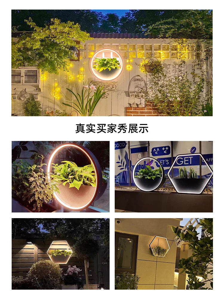 Flower rack wall lamp outdoor waterproof villa homestay entrance door sign lamp courtyard garden terrace decoration lamp