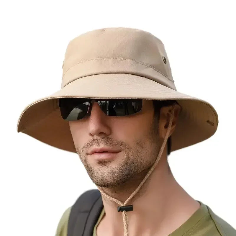 Windproof Outdoor 2022 Summer Men's Bucket Hat Fishing Hiking Hats Men Anti UV Sun Cap Protection Panama Safari Hunting Sunhat