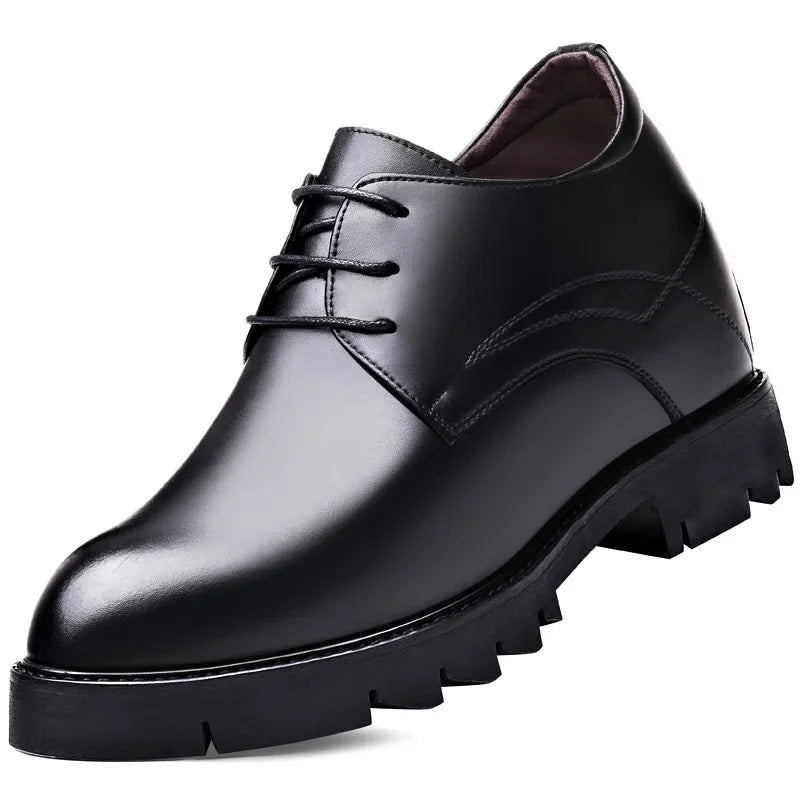12cm genuine leather Men's Height-increasing Shoes Invisible Height-increasing   Elevator Shoes Business Casual Men Shoes