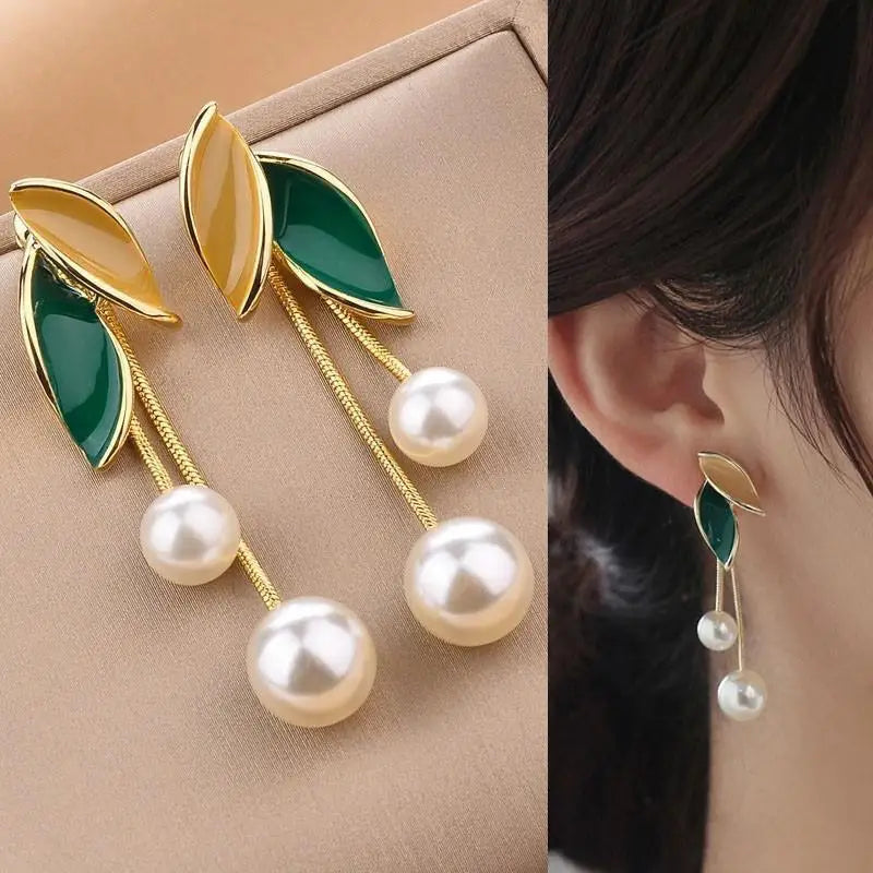 925 Silver Needle Green Crystal Butterfly Drop Earrings For Women Korean Jewelry 2024 Trending Fairy Luxury Women's Earrings New