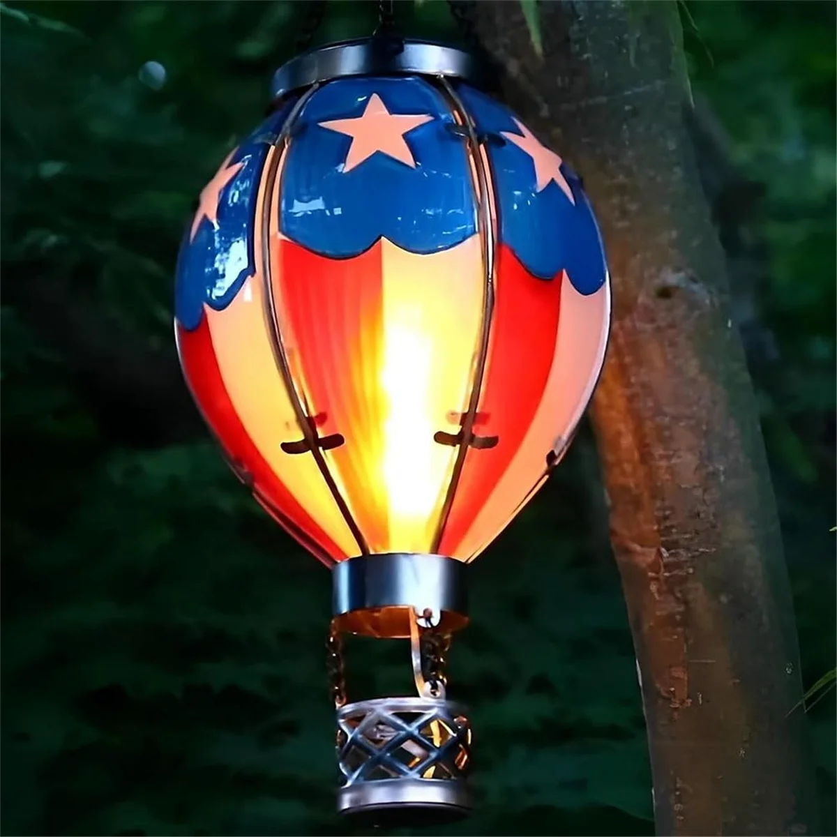 Hot Air Balloon Solar Lantern Outdoor Solar Lanterns Waterproof for Garden Patio Porch Tree Yard Decorations