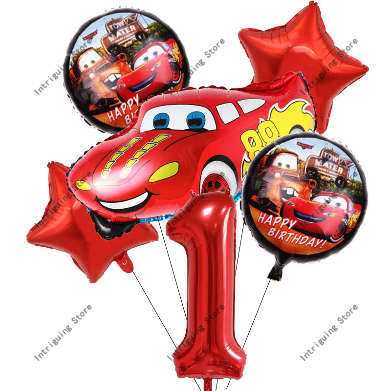 Disney Cars Lightning McQueen 32" Number Balloon Set   Baby Shower Supplies Birthday Party Decorations Kids Toy Gifts Air Globos