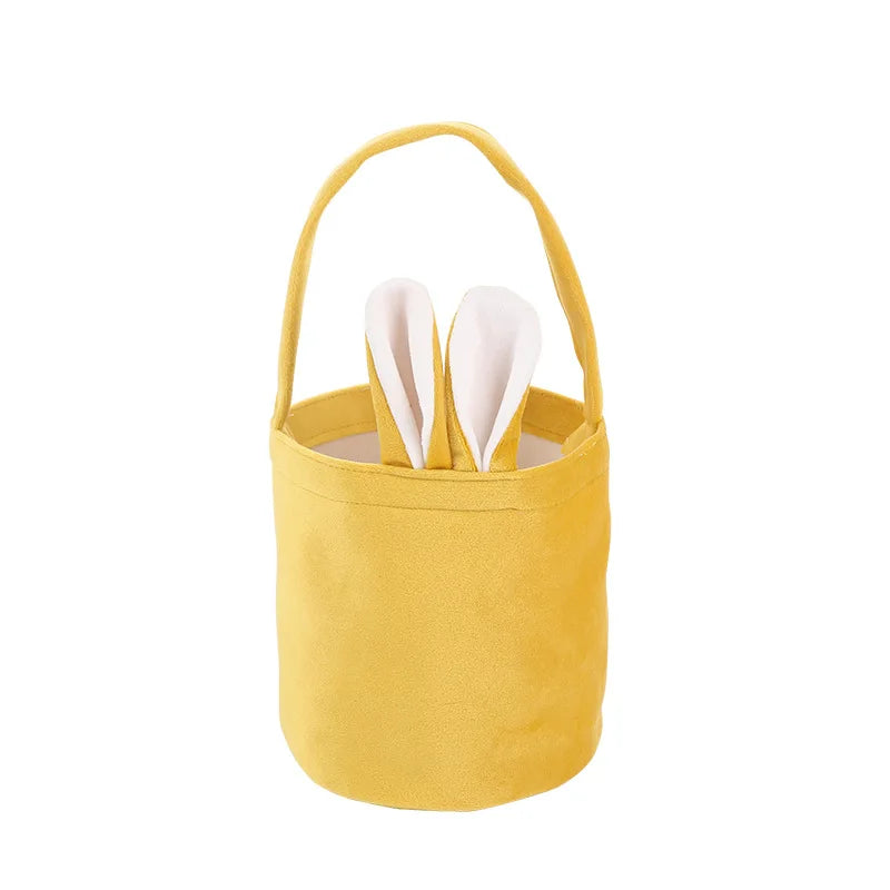 1pc Easter Egg Basket Cartoon Rabbit Ears Handbag Non-woven Fabric Candy Gift Packaging Bag For Easter Party Decoration Supplies