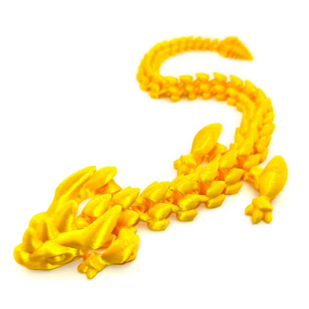 3D Printed Model Toys Dragon Multi-joint Ornament Kids Toys Realistic Animal Figures Decorations Relieving Desktop Boys Gifts