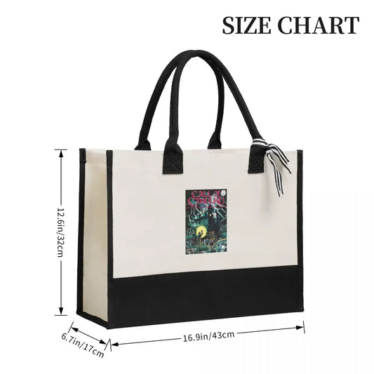 Canvas Gift Shopping Bag Call Of Cthulhu 1st Edition Cover Classic Canvas Large Capacity Bag Customizable Quality Gifts